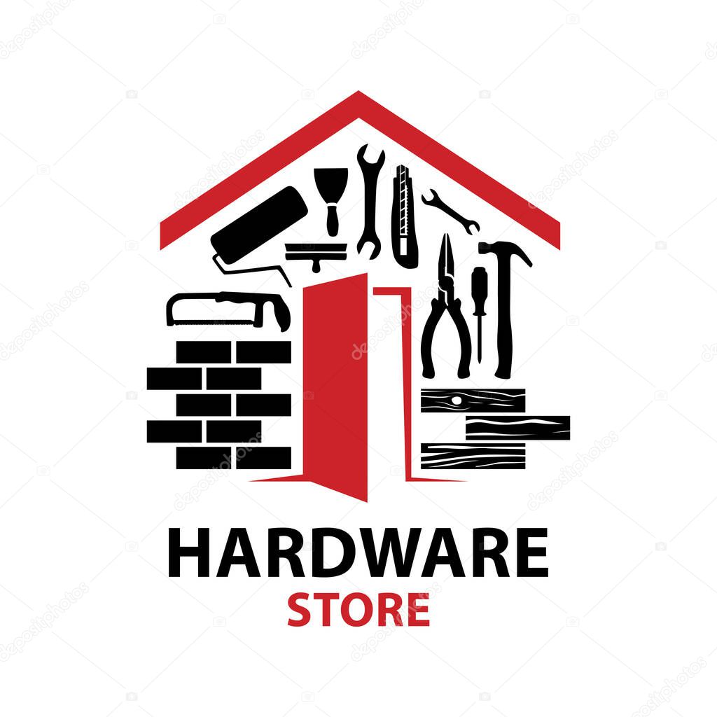 Vector logo of a store, building materials company