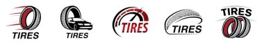 Bir araba lastiği dükkanının vektör logosu