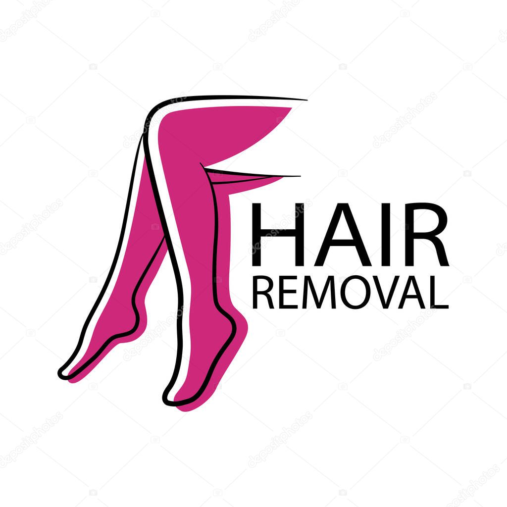 Vector logo of hair removal studio, sugaring