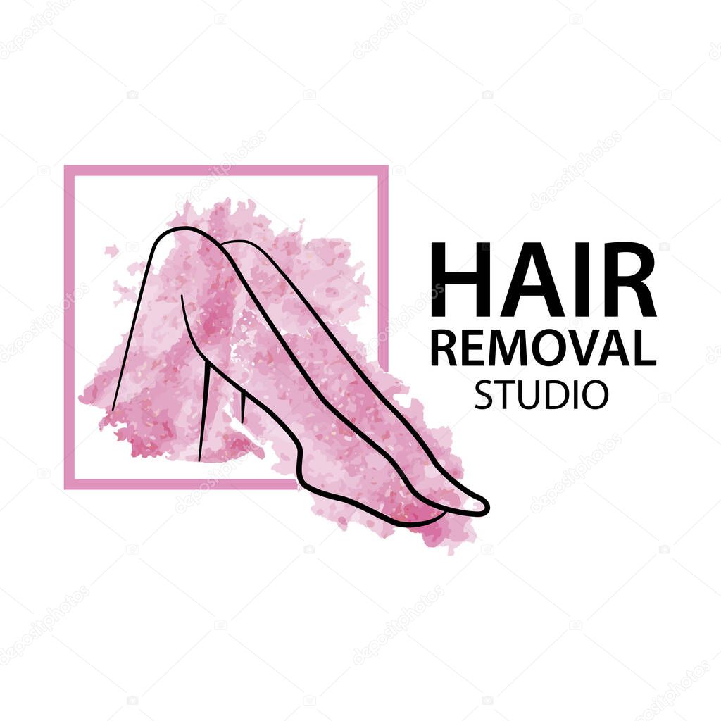Vector logo of hair removal studio, sugaring