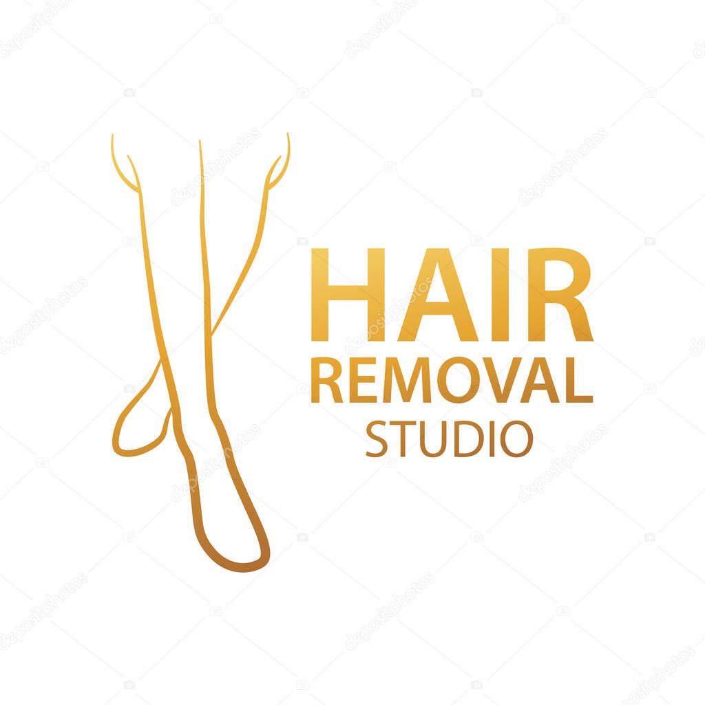 Vector logo of hair removal studio, sugaring