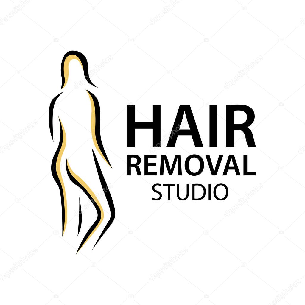 Vector logo of hair removal studio, sugaring