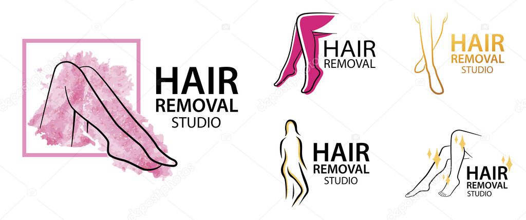 Vector logo of hair removal studio, sugaring