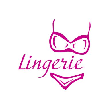 Bir iç çamaşırı dükkanının vektör logosu