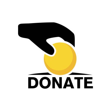 Para bağışının vektör logosu