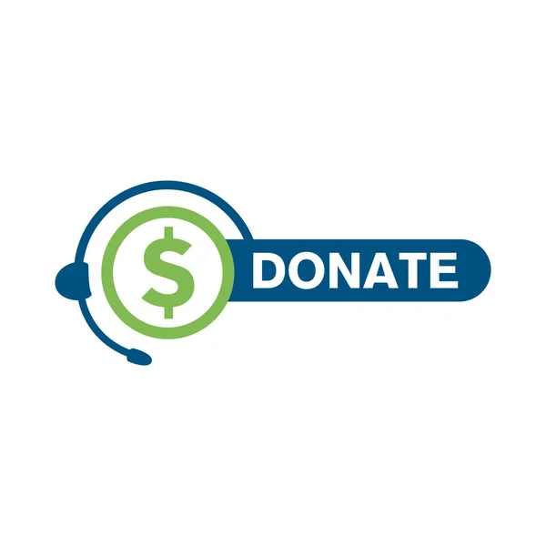 Vector Logo Money Donate — Stock Vector