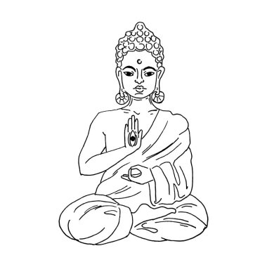 Buda 'nın vektör çizimi, Budist meditasyonu