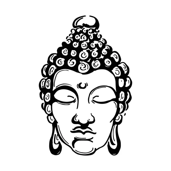 Illustrazione Vettoriale Buddha Meditazione Buddista — Vettoriale Stock