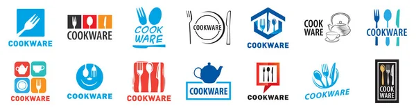 Yemek Takımları Mutfak Aletleri Deposunun Vektör Logosu — Stok Vektör
