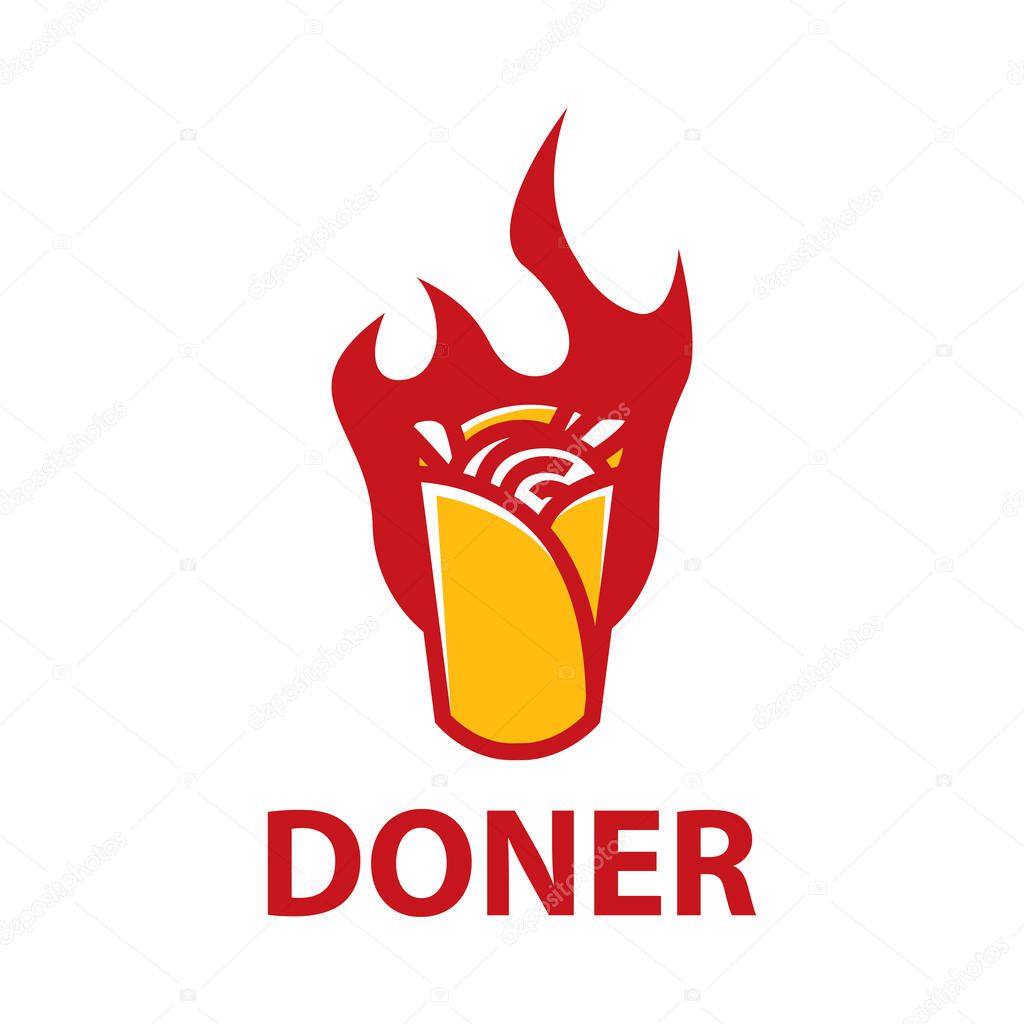 Vector logo of fast food doner kebab