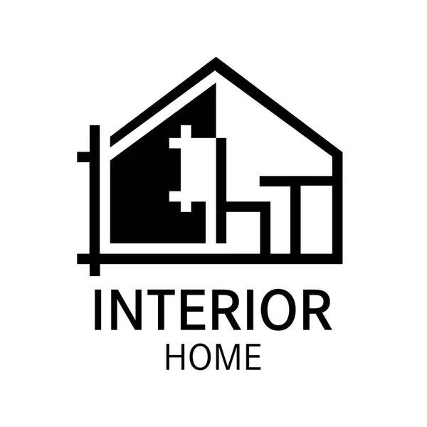 Logotipo Vectorial Diseño Interior Una Casa — Vector de stock