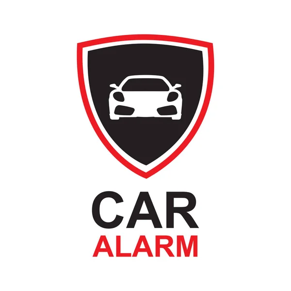 Logotipo Del Vector Instalación Del Sistema Alarma Del Coche — Archivo Imágenes Vectoriales