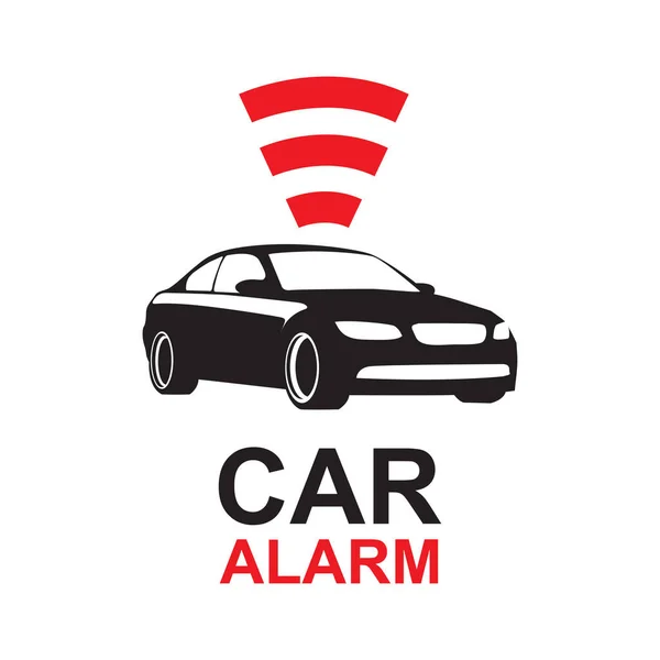 Logotipo Del Vector Instalación Del Sistema Alarma Del Coche — Archivo Imágenes Vectoriales