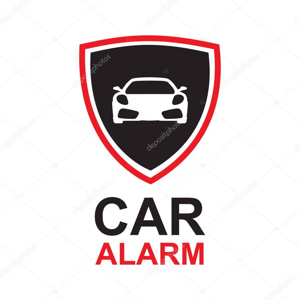 Vector logo of the car alarm system installation