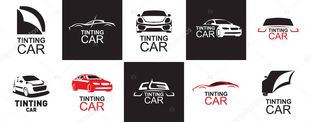 Vector logo of the auto tinting service