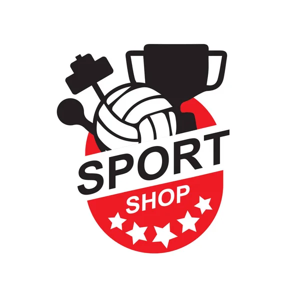 Logo Vectoriel Magasin Articles Sport Alimentation — Image vectorielle