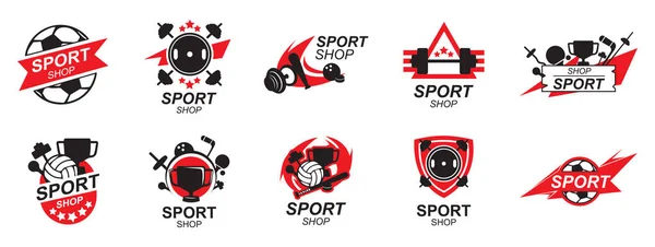 Logo Vectoriel Magasin Articles Sport Alimentation — Image vectorielle