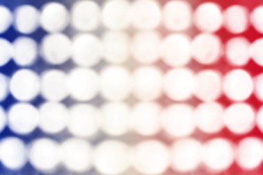 Red White and Blue Bokeh Lights Background clipart