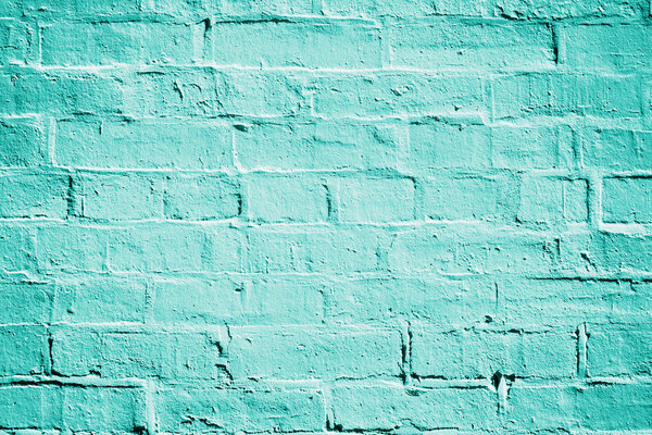 Teal Turquoise Brick Wall Texture