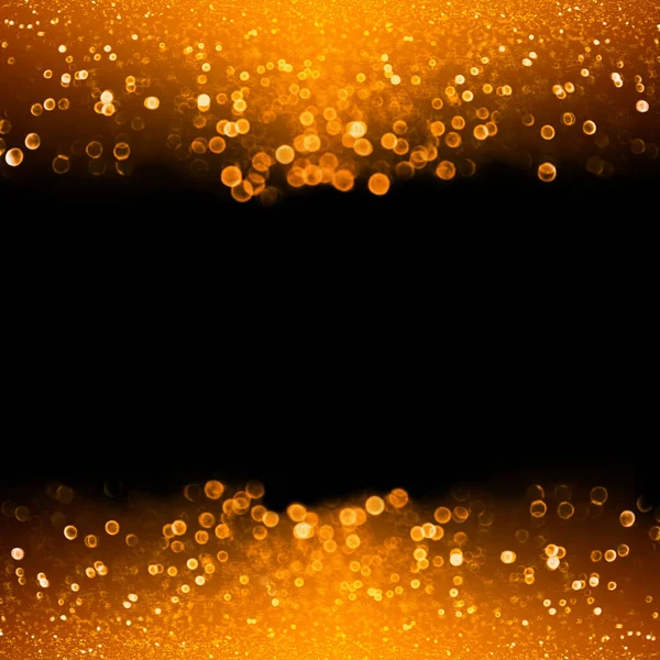 Dark Orange Black Glitter Sparkle Background Happy Birthday Invite Autumn — Stock Photo, Image