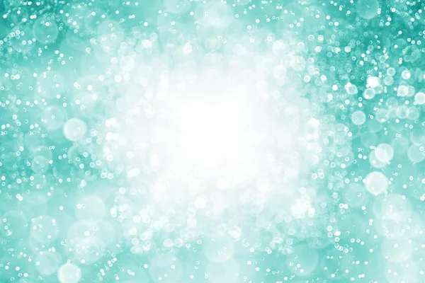 Teal Green Glitter White Sparkle Bokeh Celebrate Glam Background Turquoise — Φωτογραφία Αρχείου