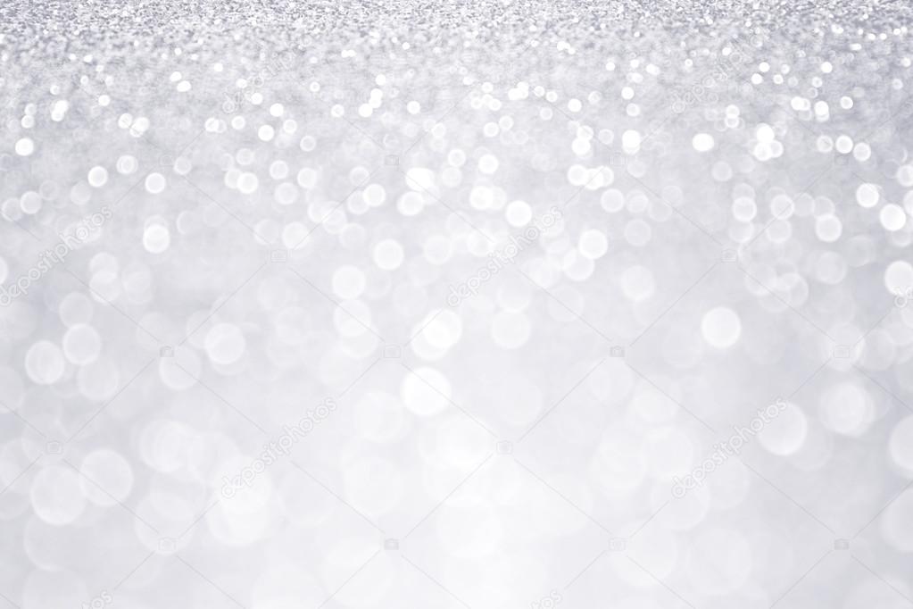 Silver Glitter Winter Christmas Background