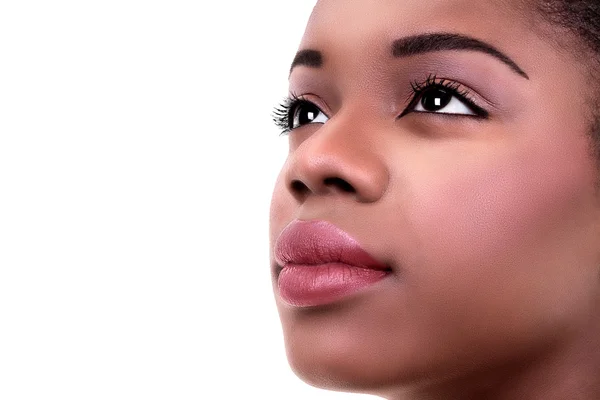 Maquillage de peau de femme africaine — Photo