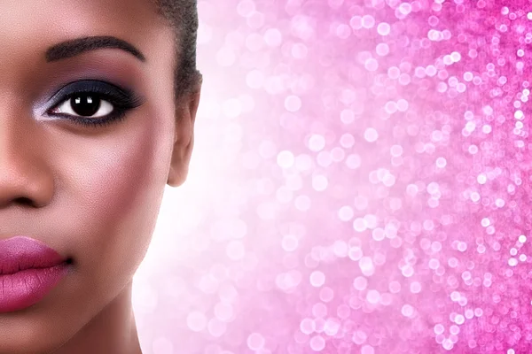 African American Woman Make Up — Stock Photo, Image