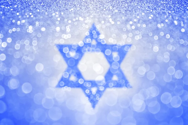 Hanukkah Blue Jewish Star of David Fondo — Foto de Stock