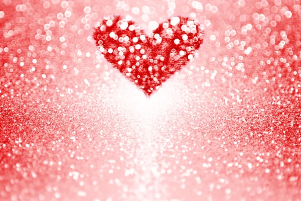 Red Sparkle coeur Valentine fond — Photo