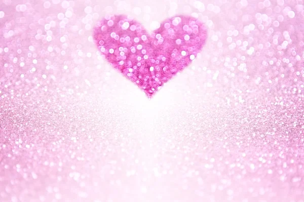ピンクの輝きキラキラ ハート パーティー招待 — ストック写真