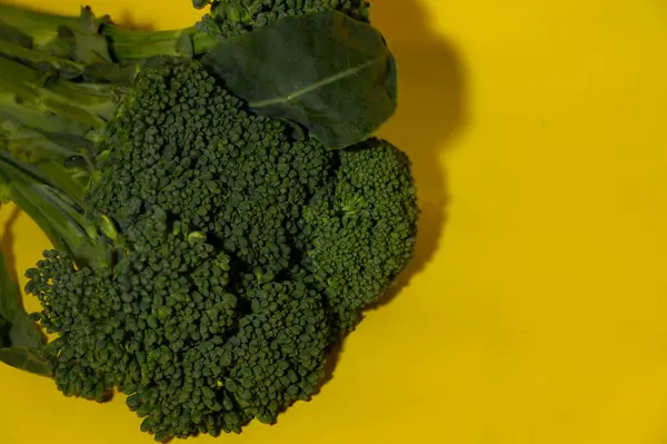 Färsk Mogen Broccoli Kål Ljus Bakgrund Närbild — Stockfoto