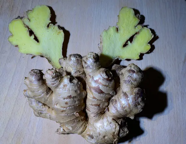 Fresh Ginger Root Close View — Stock Photo, Image