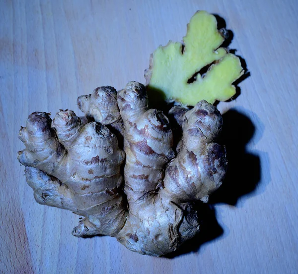 Fresh Ginger Root Close View — Stock Photo, Image