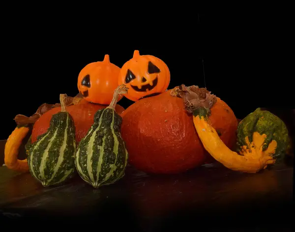 Hermosas Decoraciones Festivas Halloween Para Celebración Vista Cercana — Foto de Stock