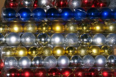 Yeni Noel süslemeleri, tatil konsepti  