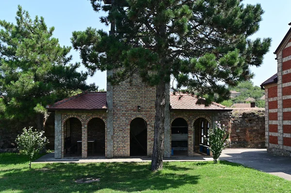 View Little Brick Building Church Blue Sky — Stock Photo, Image