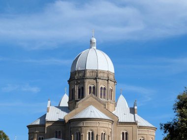 Dome of historic building against clear blue sky