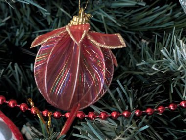 Yakın çekim görünümü güzel Noel süslemeleri