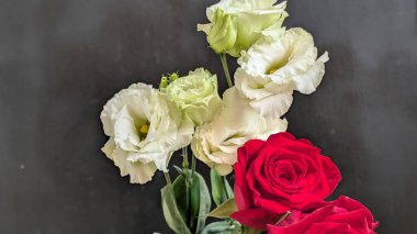 Buket için güzel parlak çiçekler, yakın çekim.