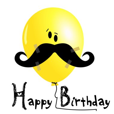 Mutlu doğum günü balonları gülümse