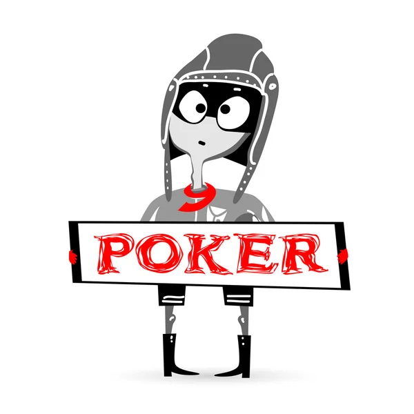 Poker gülümseme — Stok Vektör