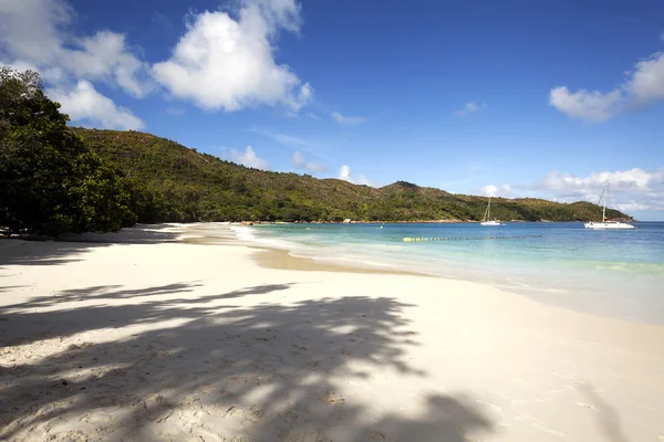 Praia nas ilhas Seychelles — Fotografia de Stock