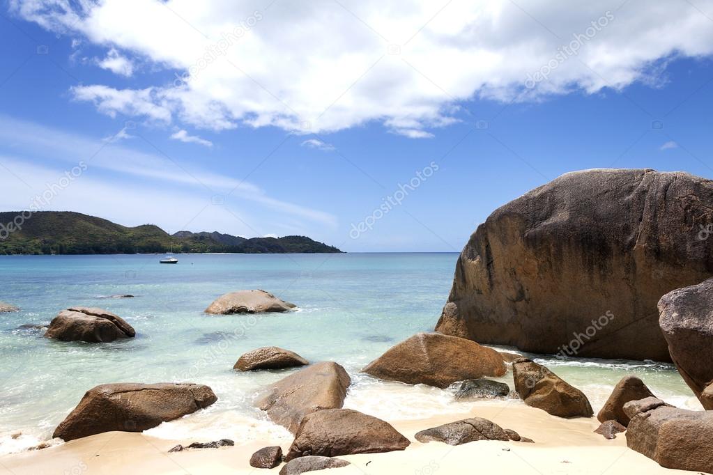 beach in Seychelles islands
