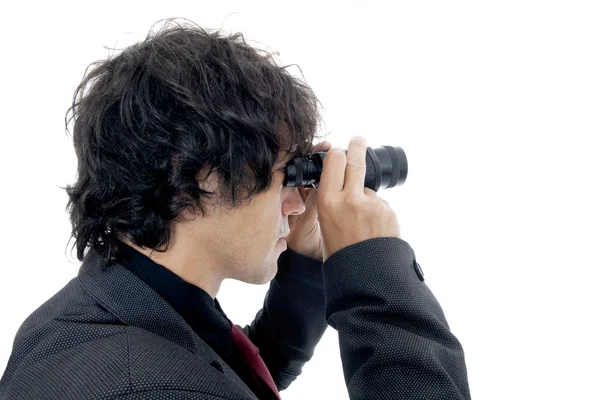 Businesswoman Using Binoculars — Stock Photo, Image