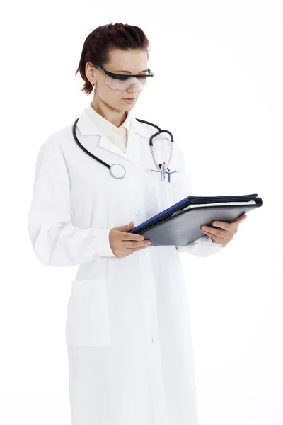 Medical doctor woman with stethoscope. — Stock Photo, Image