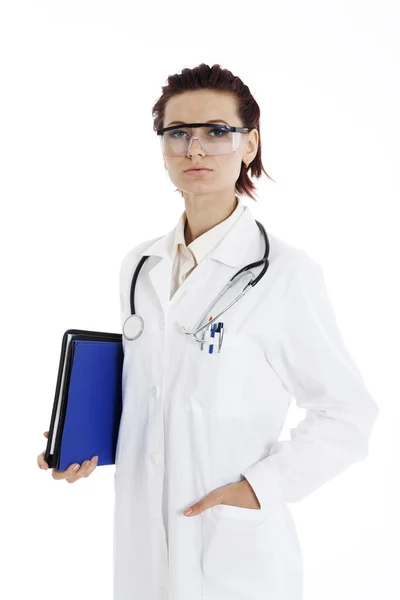 Arts vrouw met stethoscoop. — Stockfoto