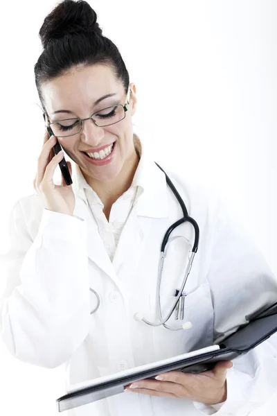 Médico mulher com estetoscópio — Fotografia de Stock