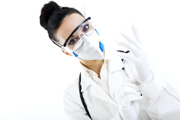 Proud medical doctor woman with arms crossed — Stock Photo, Image