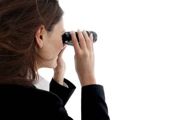 Binocular mulher de negócios — Fotografia de Stock